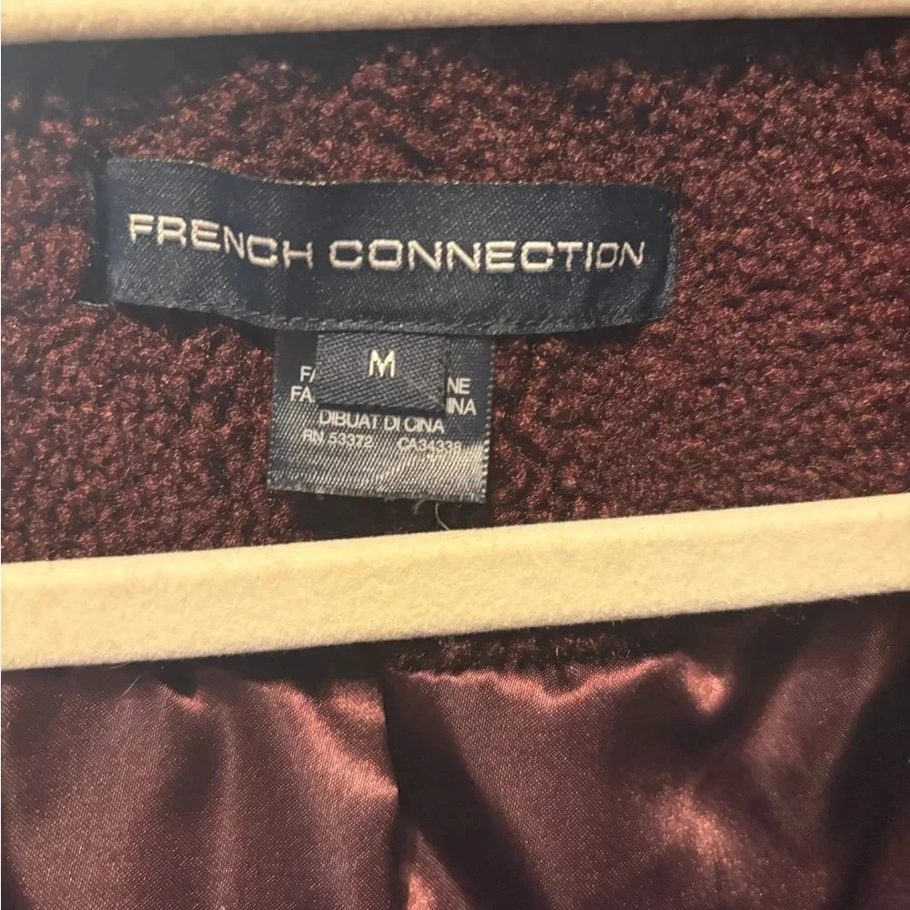 NWOT French Connection teddy Sherpa long walker coat M - Picture 3 of 10